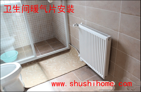 衛生間干區暖氣片安裝效果圖